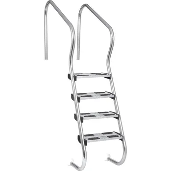 Bazénové schůdky Vágner Pool Žebřík nerez Ergo s pouzdrem 4 stupňový, AISI 316