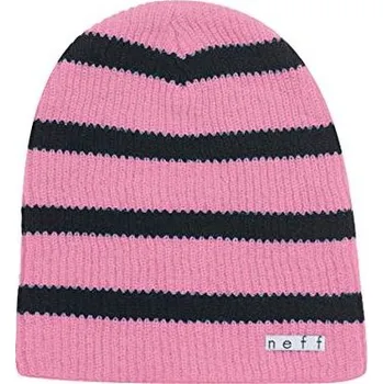 Čepice neff Pánská čepice daily stripe beanie/pink black
