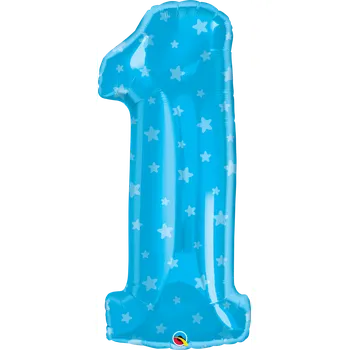 Balónek Qualatex Nafukovací číslice 1 hvězdy (86 cm,34")