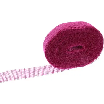 Stuha Juta, stuha, šíře 5cm, balení 2 m, TMAVĚ RŮŽOVÁ