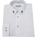 Luko Myslivecká košile bílá s ozdobou na límci - dlouhý rukáv - Velikost 48