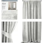 AmeliaHome Velvet dekorační závěs bílý…