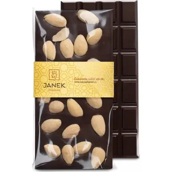 Cukrovinka JANEK 64% Čokoláda tmavá s mandlemi 105g