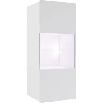 Knihovna CALABRINI b | závěsná vitrína | 45 cm | bílá lesk