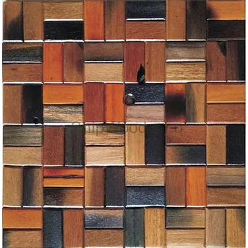 ShipWood Dřevěná lodní mozaika - obkladový panel 300 x 300 x 7 mm (0,09 m²)
