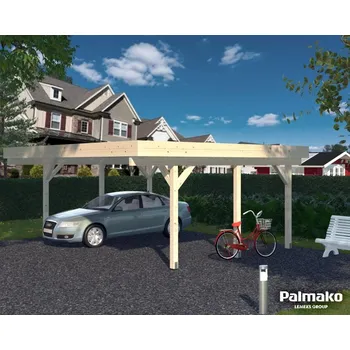 Zahradní stavba Přístřešek pro automobil Palmako KARL 20,6 m2 (Rozměr: 600x512 cm, BSH 120x120 mm)