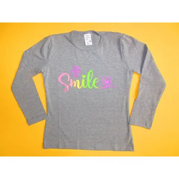 Arex, ČR Dívčí tričko dlouhý rukáv Smile 2 Barva: šedá, Velikost: 128