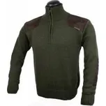 Afars Lovecký svetr - Bruno - hnědá aplikace - Velikost L