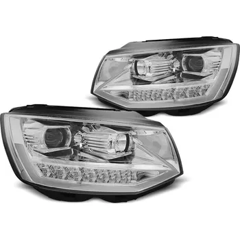 Přední světlomet TUNING-TEC Přední světla VW T6 15+ s homologovaným denním svícením - chrom TUBE LIGHT LED SEQ DRL