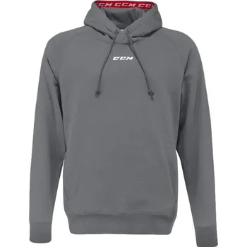Pánská mikina Mikina CCM Team Fleece Pullover Hoodie JR, Junior, S, šedá CCM