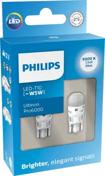 Autožárovka Philips Ultinon Pro6000 11961XU60X2/10 W5W 12V 0,7W
