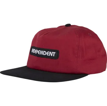 Kšiltovka independent Pánská kšiltovka bc groundwork snapback maroon/black