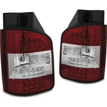 Zadní světlomet TUNING-TEC Zadní světla VW T5 10-15 dvojité dveře - červená/bílá LED