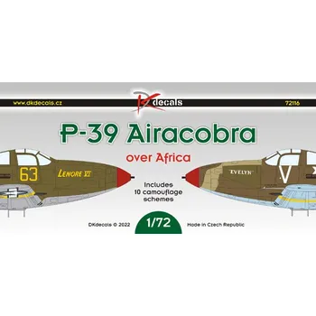 Plastikový model DK decals 1/72 P-39/P-400 Airacobra Africa/Italy (10x camo)