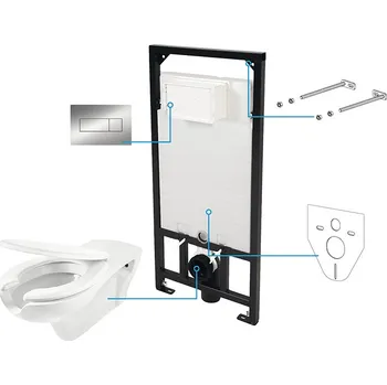 A-interiéry Vancouver S6W podomítkový WC set pro zdravotně postižené