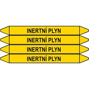 samolepka Značení potrubí, inertní plyn,4 ks, 250 × 26 mm