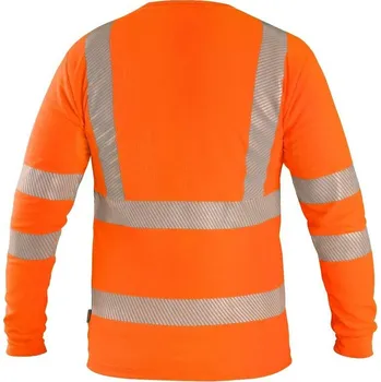 pracovní tričko Tričko CXS OLDHAM, dlouhý rukáv, výstražné, pánské, oranžové, vel. 3XL