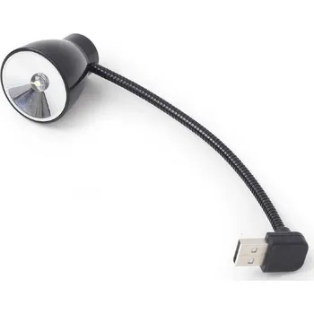 Stojací lampa GEMBIRD USB lampička k notebooku, flexibilní, černá