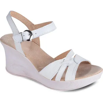 Dámské sandále Dámské letní sandály na klínku bílé vel. 37