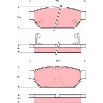 Brzdová destička Sada brzdových destiček, kotoučová brzda TRW GDB3045