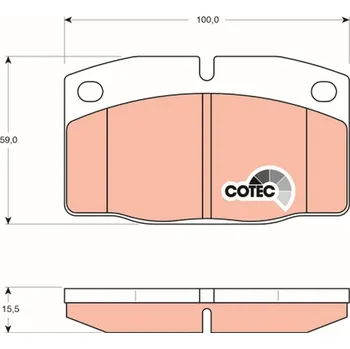 Brzdový systém Sada brzdových destiček, kotoučová brzda TRW GDB199