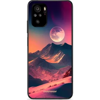 Pouzdro na mobilní telefon Lesklý kryt Mobiwear Glossy - Xiaomi Redmi Note 10 - G008G Pahorky s měsícem (Prémiové lesklé pouzdro, obal, kryt Mobiwear Glossy na mobil Xiaomi Redmi Note 10 - G008G Pahorky s měsícem, materiál Plast + TPU silikon - krytí po všech stranách, neošoupateln
