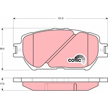 Brzdová destička Sada brzdových destiček, kotoučová brzda TRW GDB3314