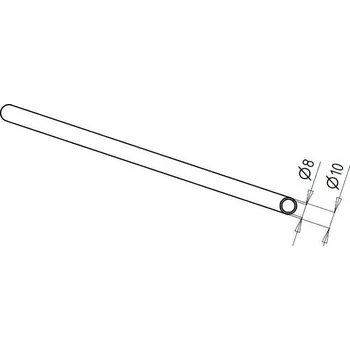 Zábradlí Nerez výplň - DUTÁ ø10 (12) mm Průměr prutů: 10 mm, Délka: 300cm
