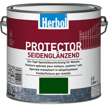 Lak na dřevo Barva na kov HERBOL Protector Moosgruen RAL 6005 - Tmavě zelená - míchaný odstín 1L