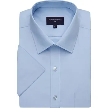 Pánská košile Brook Taverner Pánská košile s krátkým rukávem BR691 Blue 21 (52)