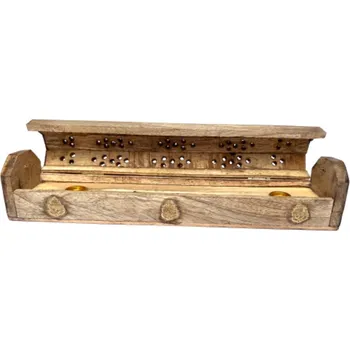 Vonná tyčinka Dřevěná krabička se stojánkem na vonné tyčinky (Krabička se stojánkem pro vonné tyčinky)