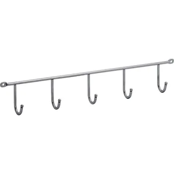 Walteco Lišta věšáková 400x65mm, 5 háčků, chrom