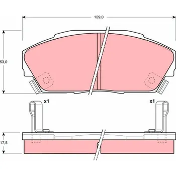 Brzdová destička Sada brzdových destiček, kotoučová brzda TRW GDB3034