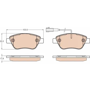 Brzdová destička Sada brzdových destiček, kotoučová brzda TRW GDB1654