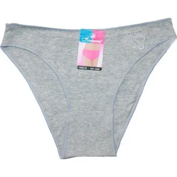 Dámské kalhoty Dámské bokové kalhotky s výšivkou nožiček 3308 šedé - 601/68
