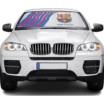 Stínítko do auta Originální sluneční clona pod přední sklo s logem FC BARCELONA 145x80 cm