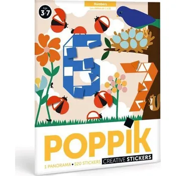 interaktivní kniha POPPIK Samolepkové panorama - čísla