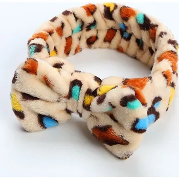 Čelenka Kosmetická leopardí čelenka s mašlí Varianty: A