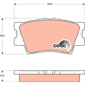 Brzdová destička Sada brzdových destiček, kotoučová brzda TRW GDB3426