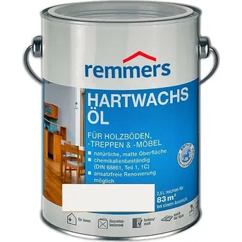 Lak na dřevo Remmers Hartwachs-öl Weiss 2,5 l