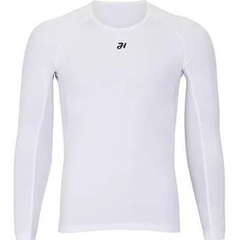 cyklistický dres HOLOKOLO Cyklistické triko s dlouhým rukávem - WINTER BASE LAYER - bílá L