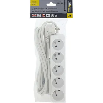 elektrický kabel Prodlužovací přívod 5 zásuvky, 3m, TR 710 F