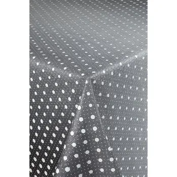 ubrus IMPOL TRADE Ubrus PVC 6743710 puntíky bílé na černém podkladu šířka 140 cm metráž
