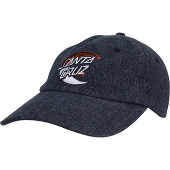 Kšiltovka SANTA CRUZ kšiltovka - Dark Moon Dot Cap Black Washed Denim (BLACK WASHED DENIM)