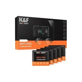 Utěrka K&F Concept utěrka proti zamlžení optiky 2 kusy (utěrka napuštěná speciálním roztokem bránící zamlžení optiky, anti-fog cleaning wipes)