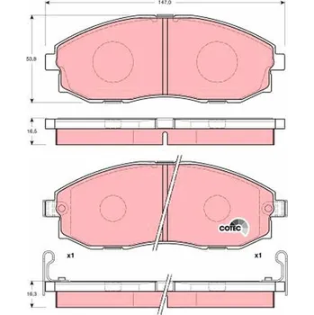 Brzdová destička Sada brzdových destiček, kotoučová brzda TRW GDB3201