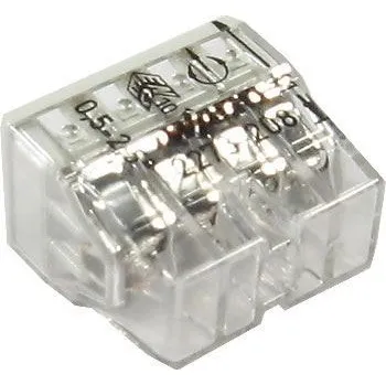 Stavebniny Hadex Svorka Wago 2273-208, 0,5 - 2,5 mm2, 8pólová, transparentní/bílá