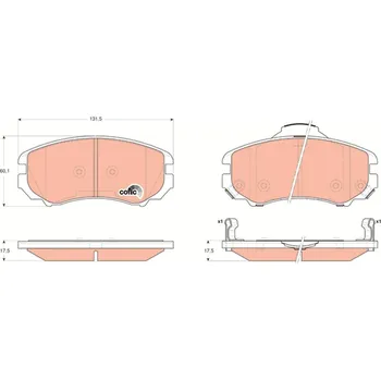 Brzdová destička Sada brzdových destiček, kotoučová brzda TRW GDB3352