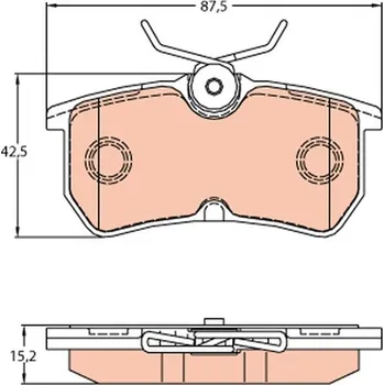 Brzdová destička Sada brzdových destiček, kotoučová brzda TRW GDB2140