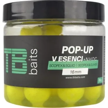 Nástraha TB Baits Plovoucí Boilie Pop-Up Yellow Scopex Squid + NHDC 65 g - 12 mm
